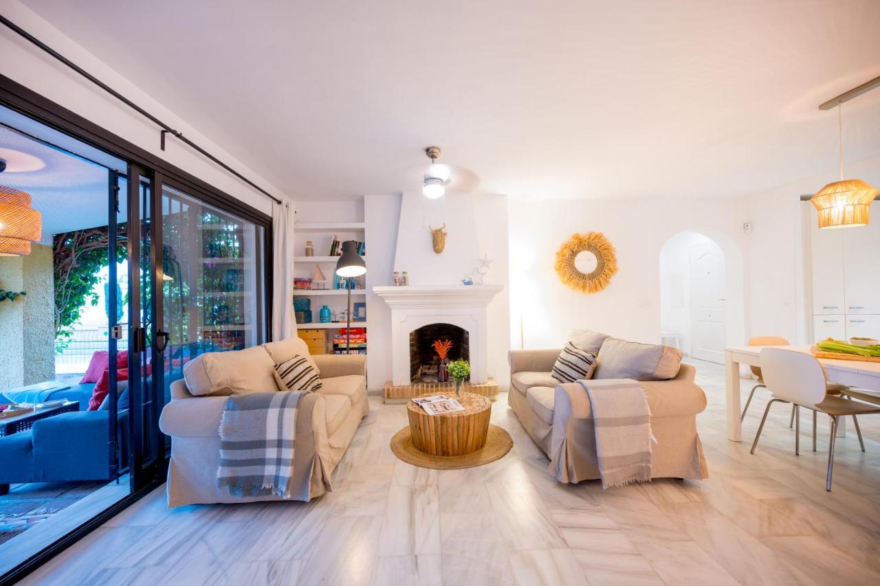 Typical Beach House Las Chapas Playa With Heated Pool ماربيا المظهر الخارجي الصورة